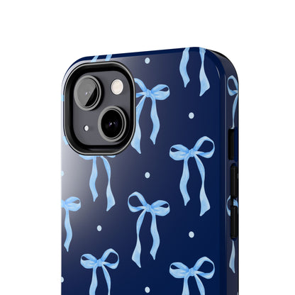 Bows and Blues Phone Case – Cute & Durable Bow Print Case for iPhone & Samsung