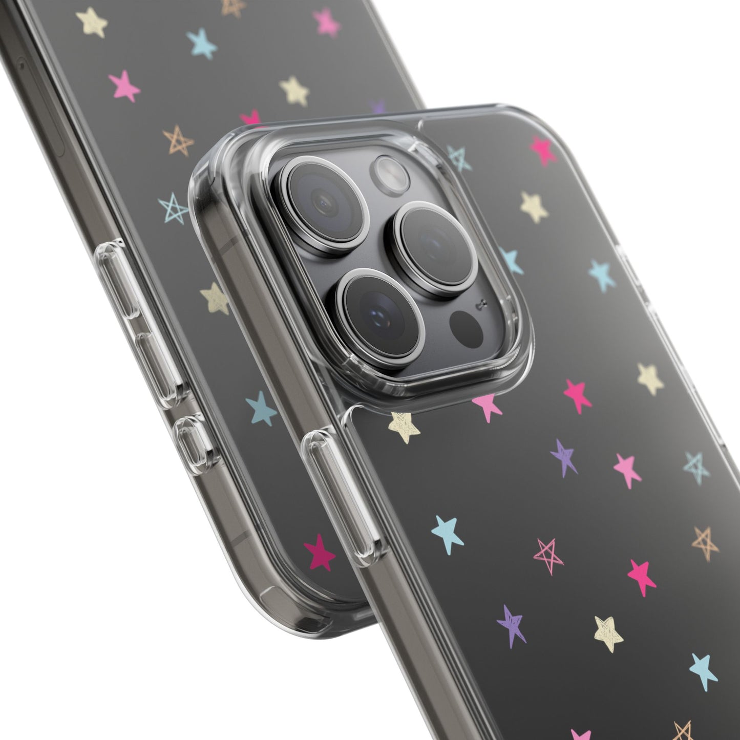 Star Pattern Clear Phone Case