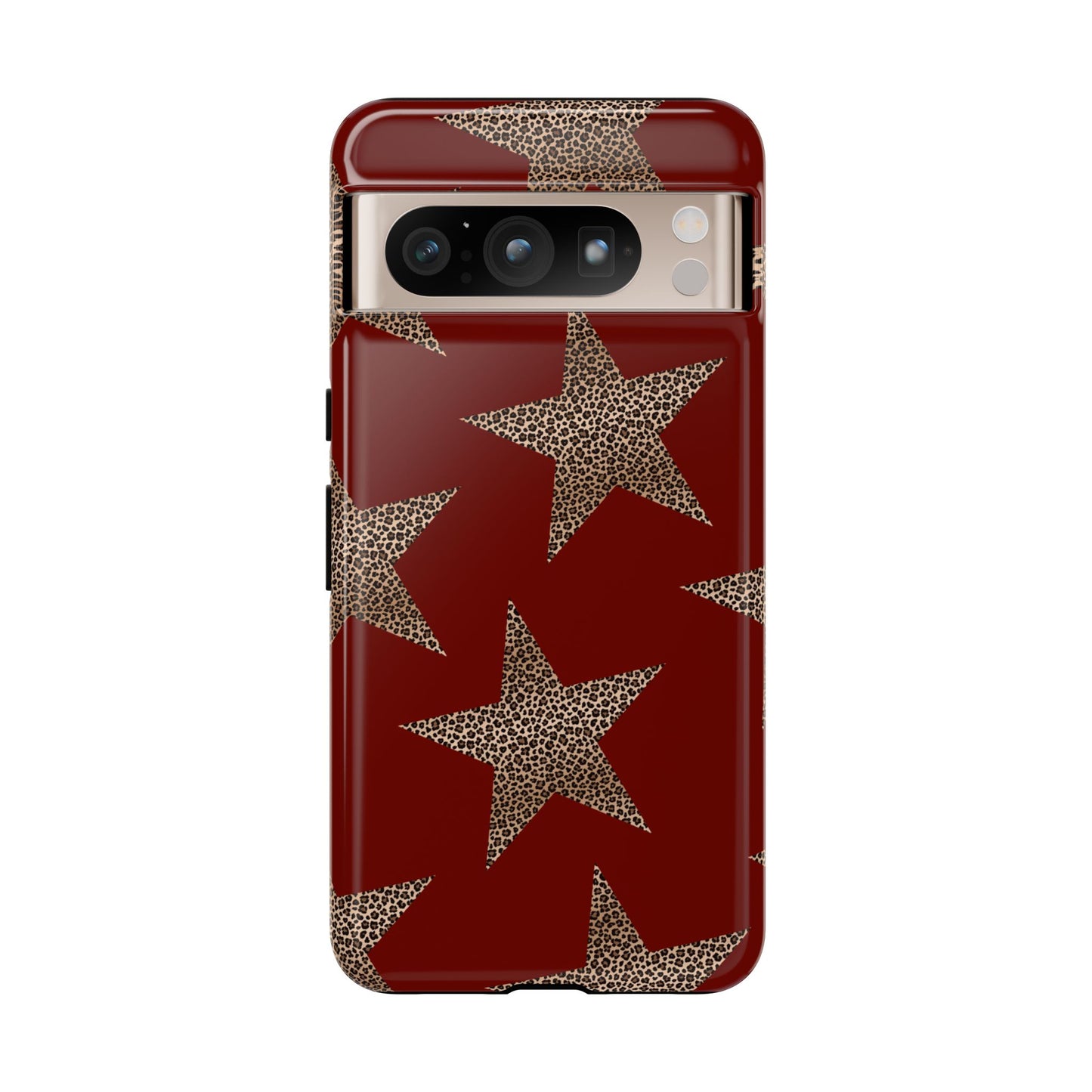 Leopard Star Luxe - Burgundy Edition | Aesthetic Coquette Phone Case for iPhone & Galaxy - JGUS