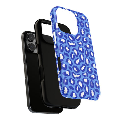 Leopard Vibes - Blue Edition Phone Case for iPhone & Samsung - Stylish & Durable Animal Print Case - JGUS