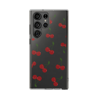 Random Cherry Pattern Clear Phone Case