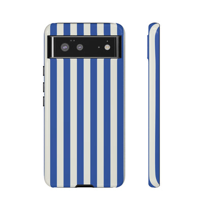 Title: Blue & White Stripe Phone Case – Classic Nautical Pattern for iPhone & Samsung - JGUS