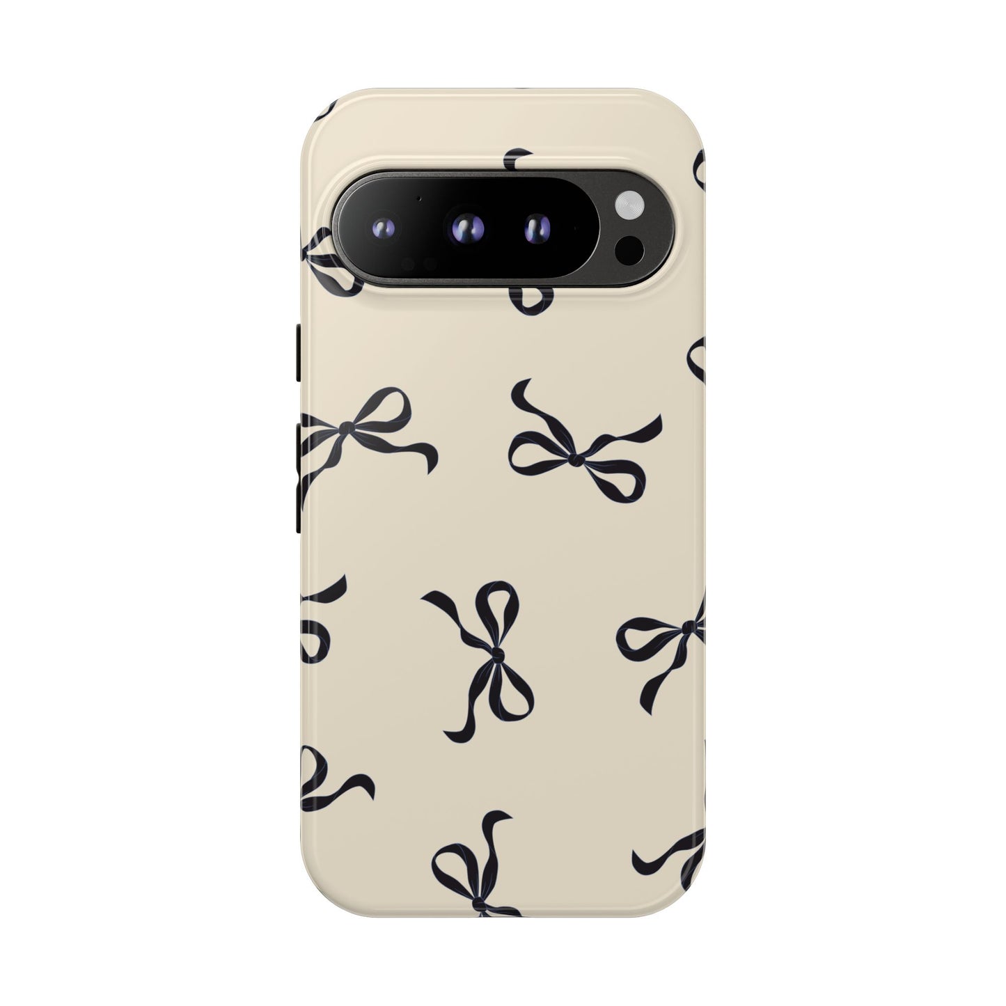 Beige and Black Bow Phone Case - JGUS