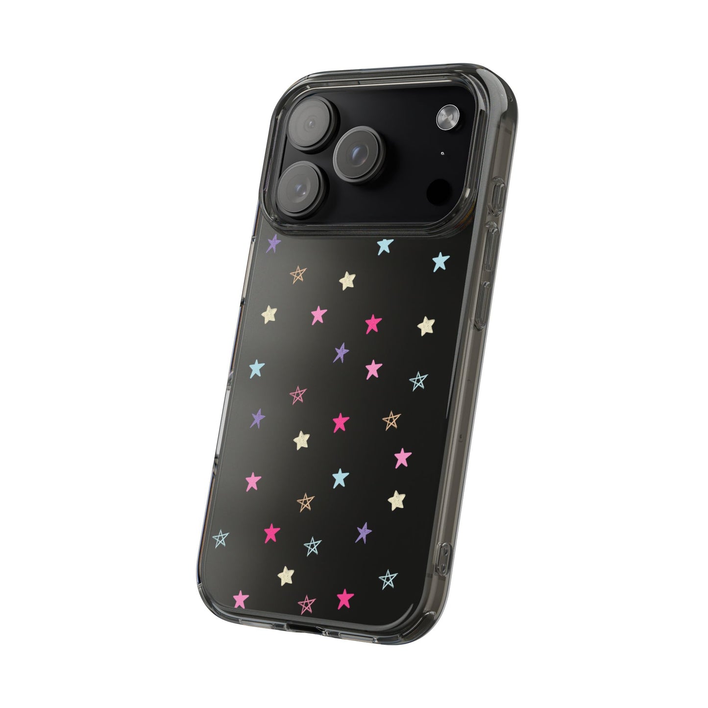 Star Pattern Clear Phone Case