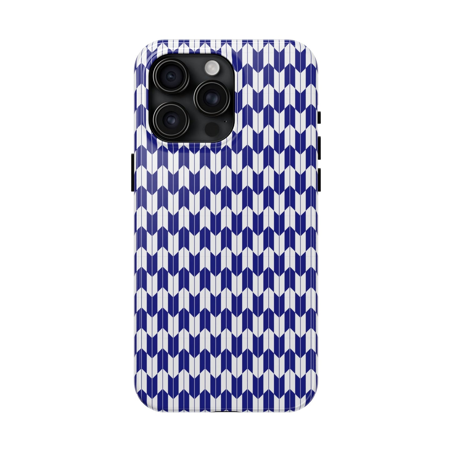 Blue Harmony Geometric Phone Case – Durable, Slim, and MagSafe Compatible