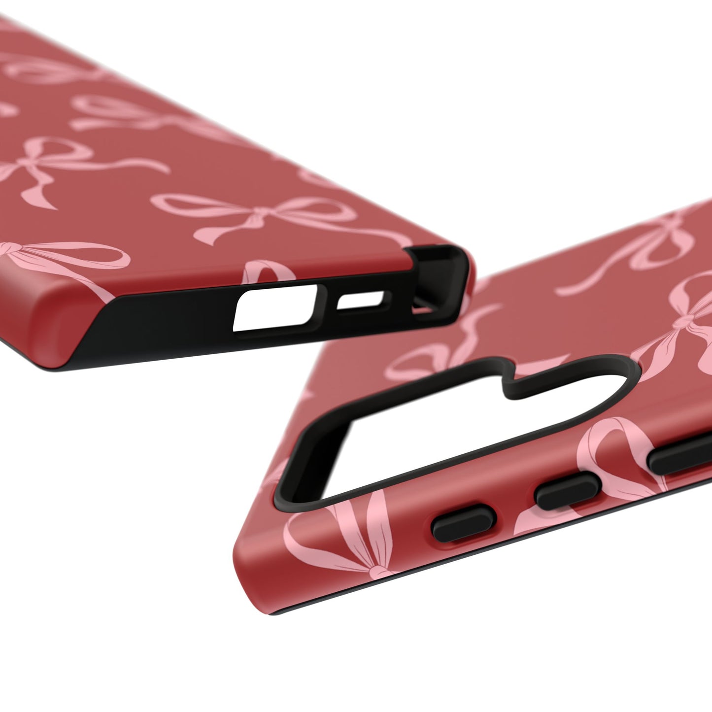 Pink Bows on Red Phone Case - JGUS
