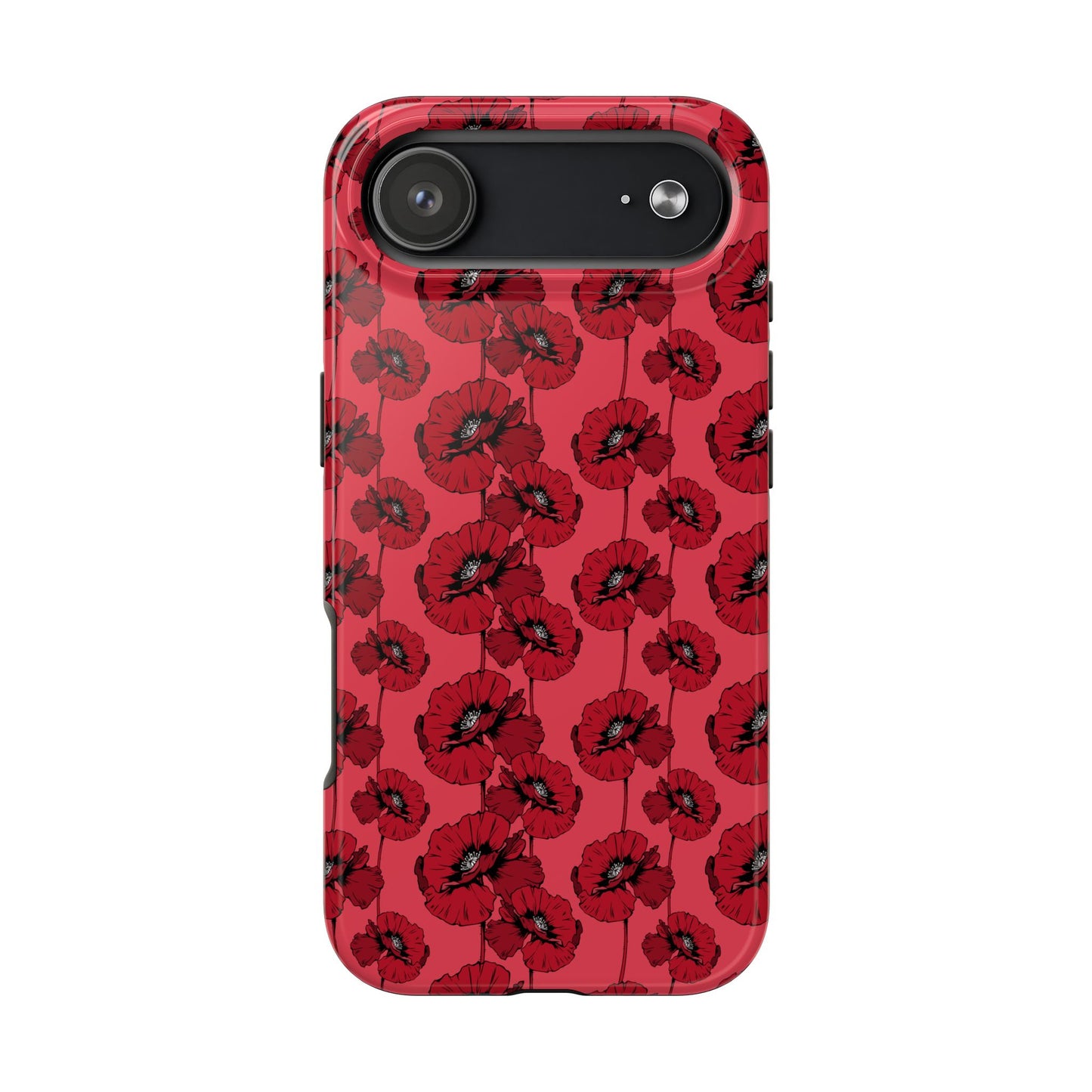Scarlet Sketch | Red Poppy Floral Phone Case – Aesthetic Protective Cover for iPhone & Samsung