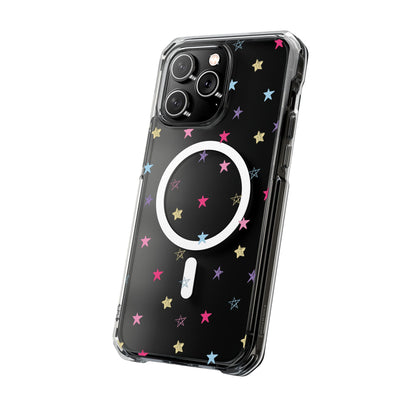 Star Pattern Clear Mag Safe Case, Magnetic Clear Impact Case