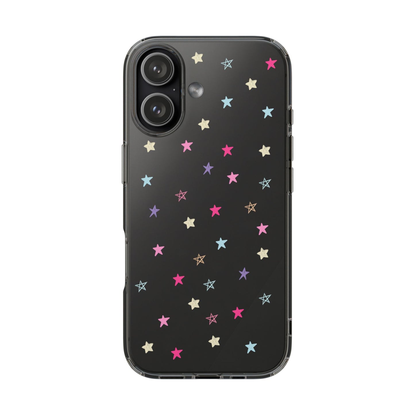 Star Pattern Clear Phone Case