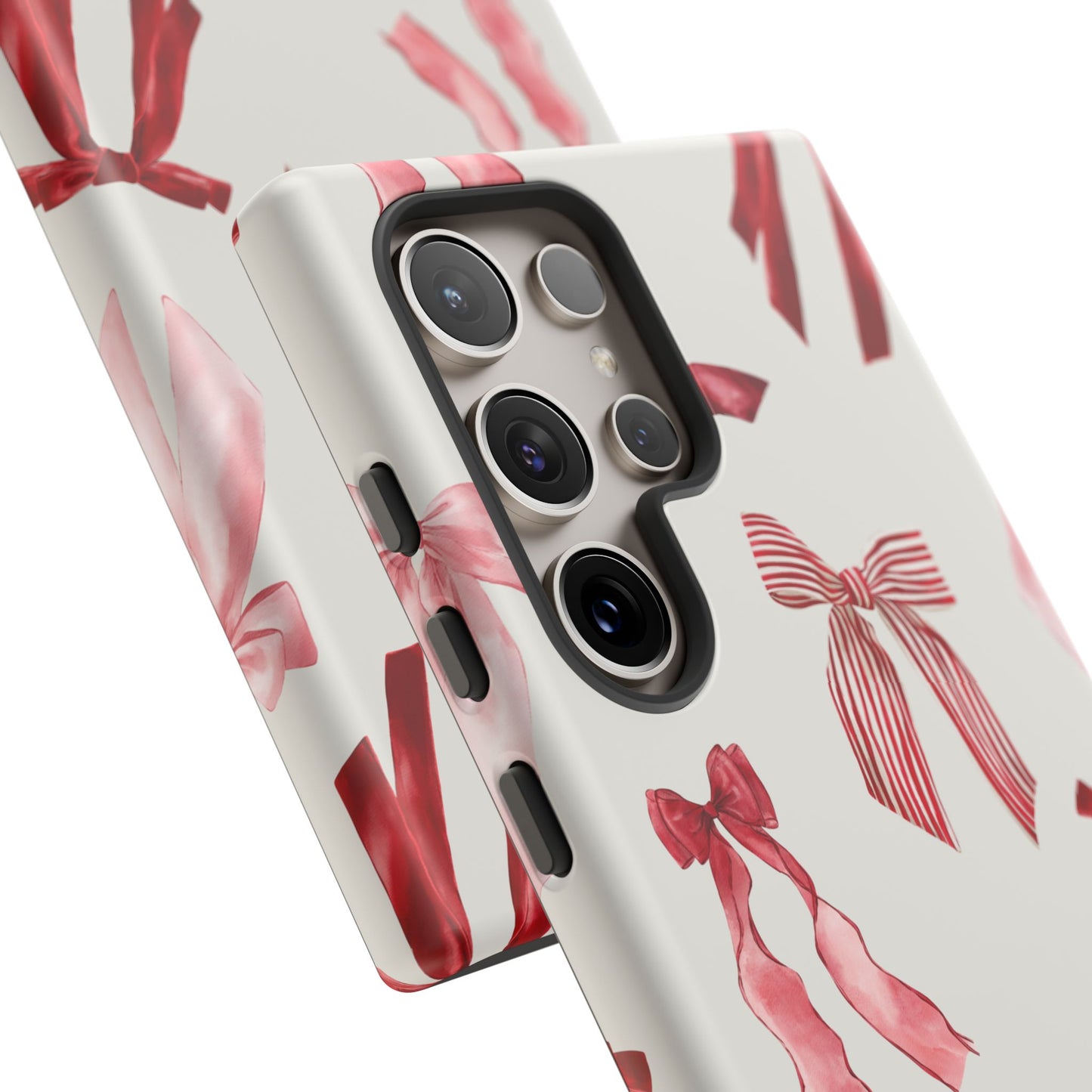Burgundy Chic Bow Design Phone Case - JGUS