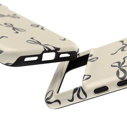 Beige and Black Bow Phone Case - JGUS