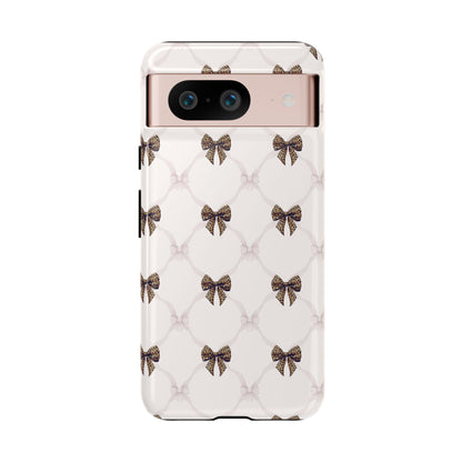 Chic Bow Pattern Phone Case | Elegant Clear Protective Case | Stylish iPhone & Samsung Cover - JGUS