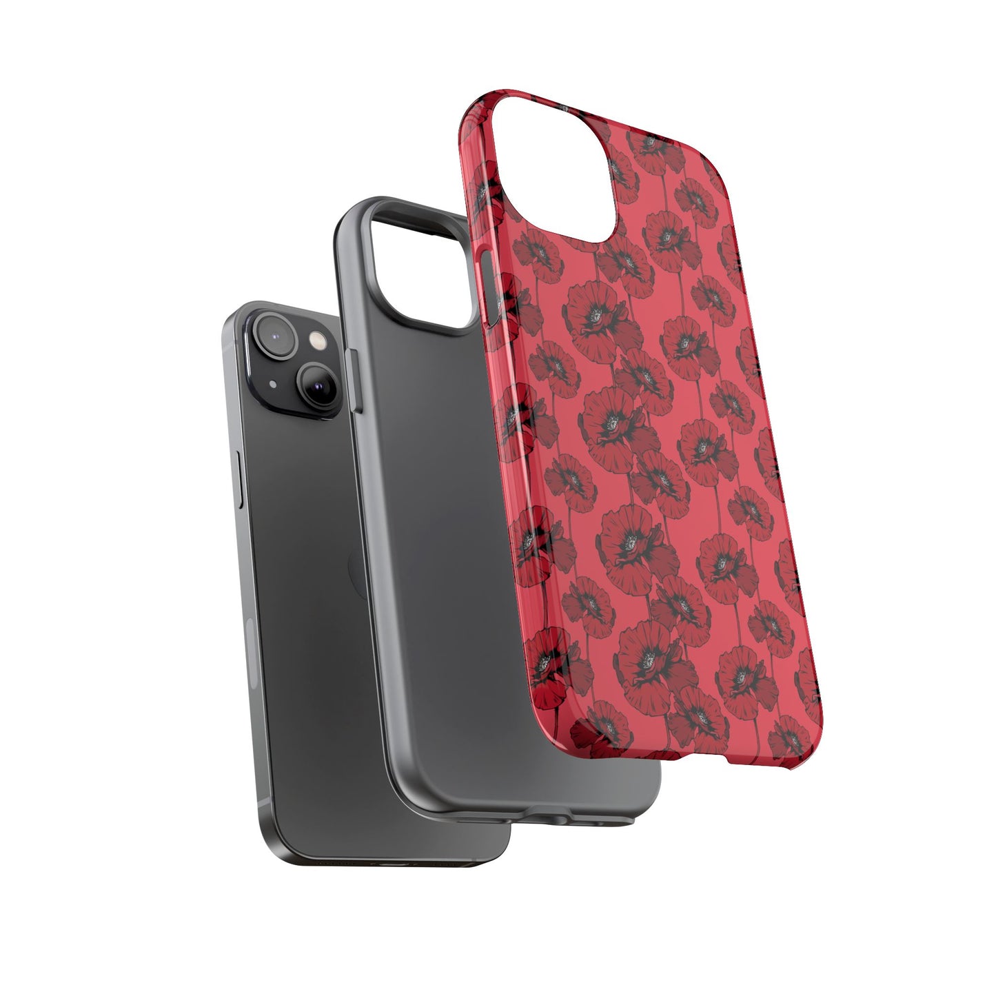 Red Poppy Phone Case for iPhone, Samsung & Google Pixel – Bold Floral Statement Aesthetic - JGUS