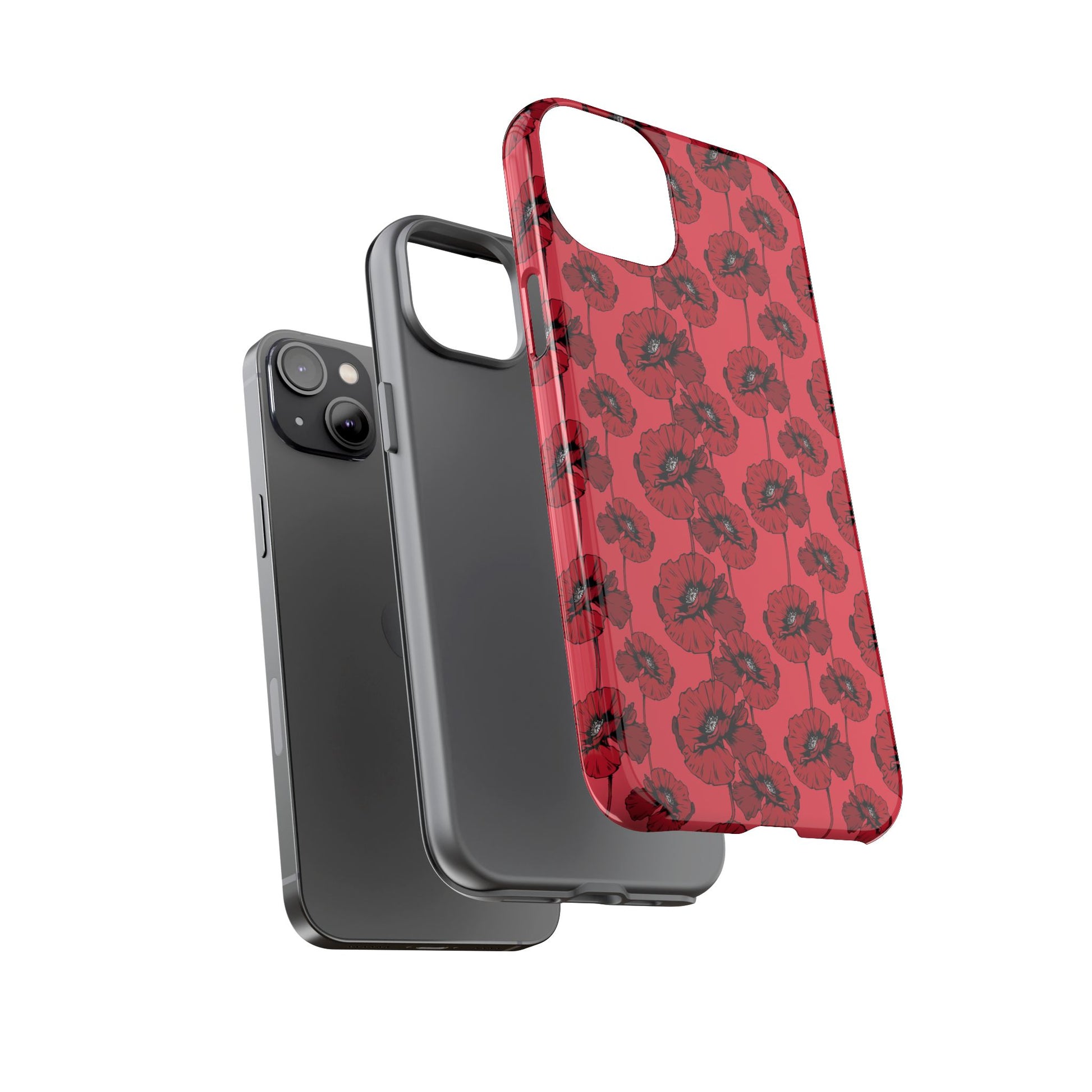 Red Poppy Phone Case for iPhone, Samsung & Google Pixel – Bold Floral Statement Aesthetic - JGUS