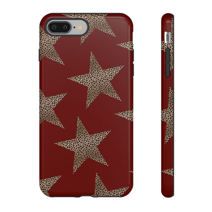 Leopard Star Luxe - Burgundy Edition | Aesthetic Coquette Phone Case for iPhone & Galaxy - JGUS