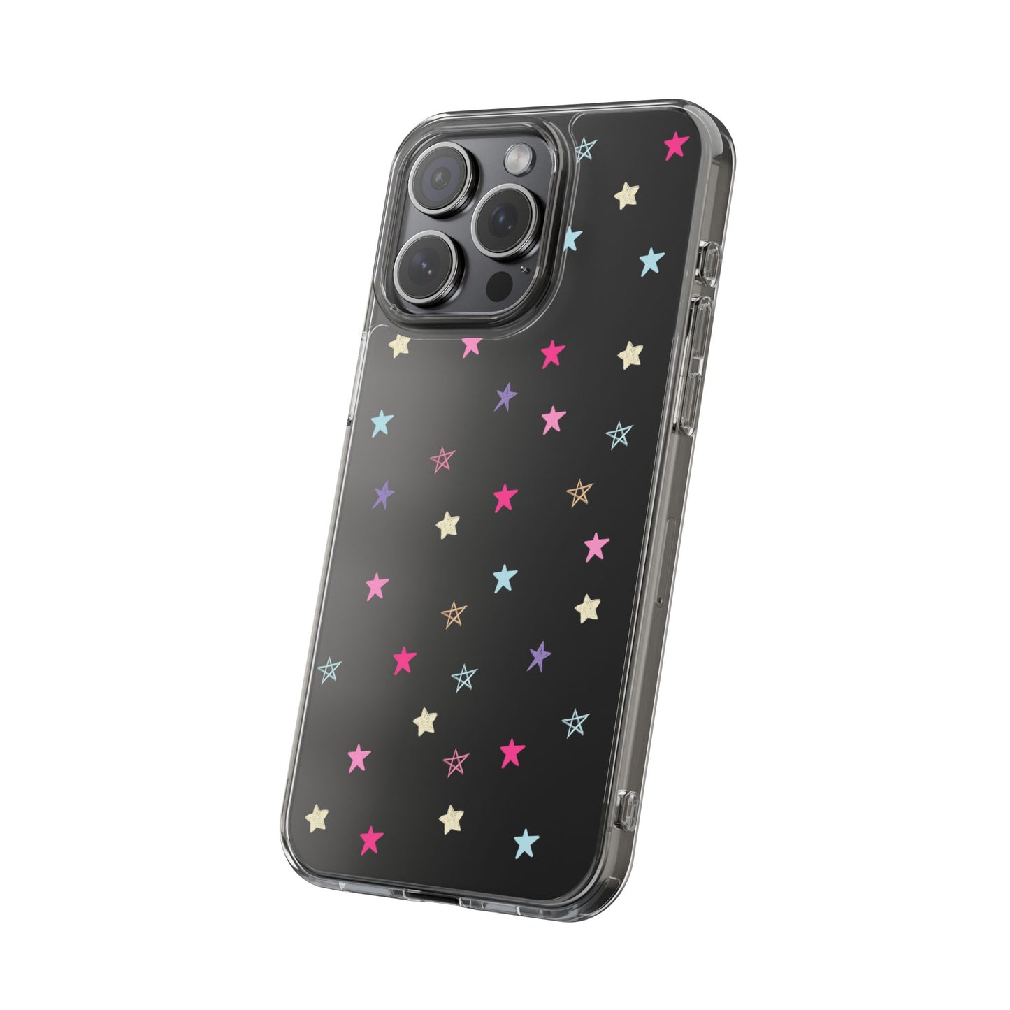 Star Pattern Clear Phone Case