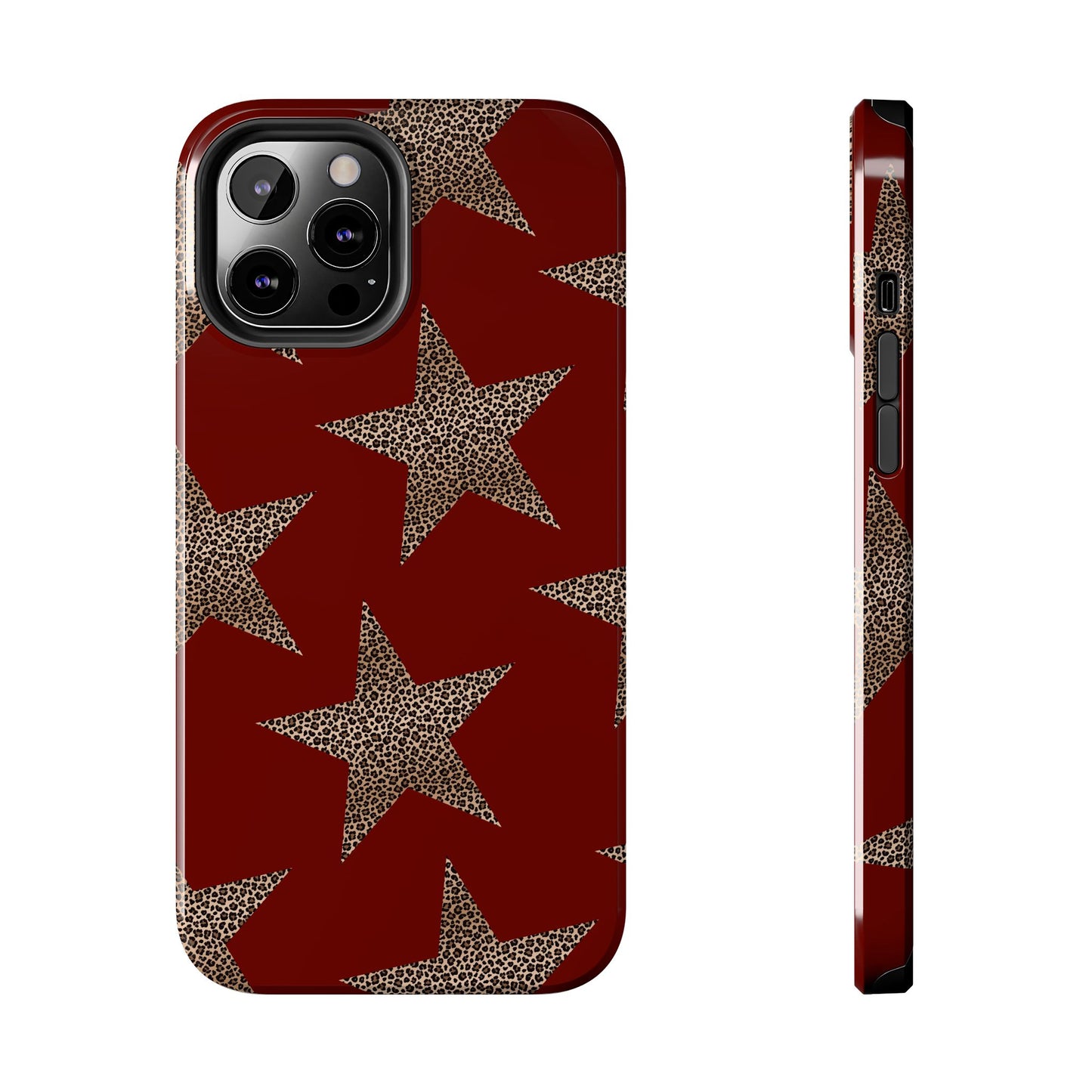 Leopard Star Luxe - Burgundy Edition | Aesthetic Coquette Phone Case for iPhone & Galaxy