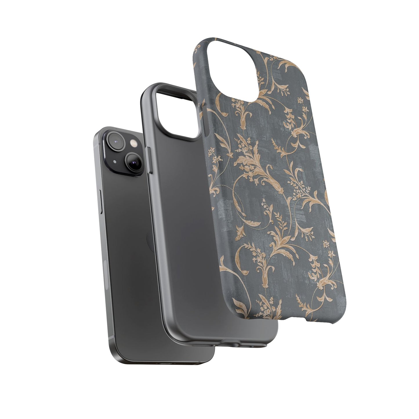 Old-Fashioned Flower Phone Case – Aesthetic Protective Cover for iPhone & Samsung - JGUS