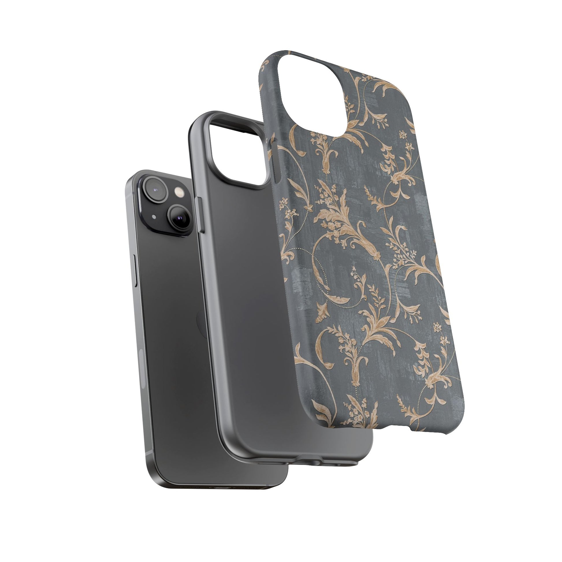 Old-Fashioned Flower Phone Case – Aesthetic Protective Cover for iPhone & Samsung - JGUS