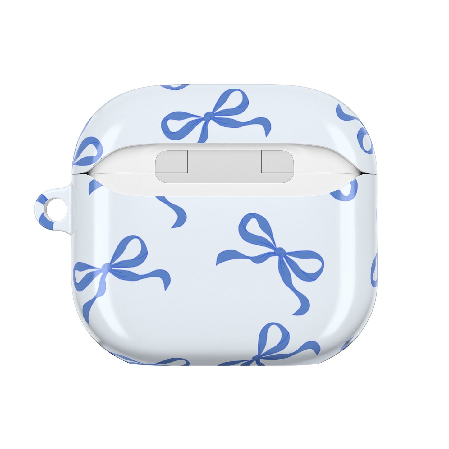 Vintage Blue Bow Art Shockproof & Scratch-Resistant AirPods Case – Wireless Charging Compatible