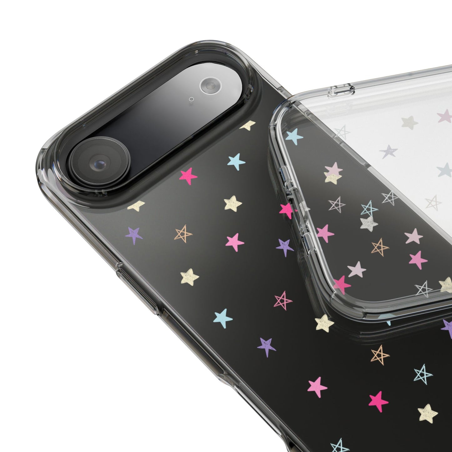 Star Pattern Clear Phone Case