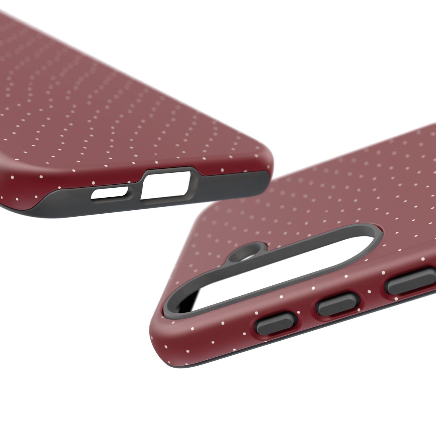 Burgundy  & White Dots Case - JGUS