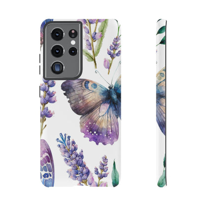 Lavender Butterfly Protective Phone Case