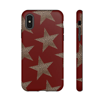 Leopard Star Luxe - Burgundy Edition | Aesthetic Coquette Phone Case for iPhone & Galaxy - JGUS