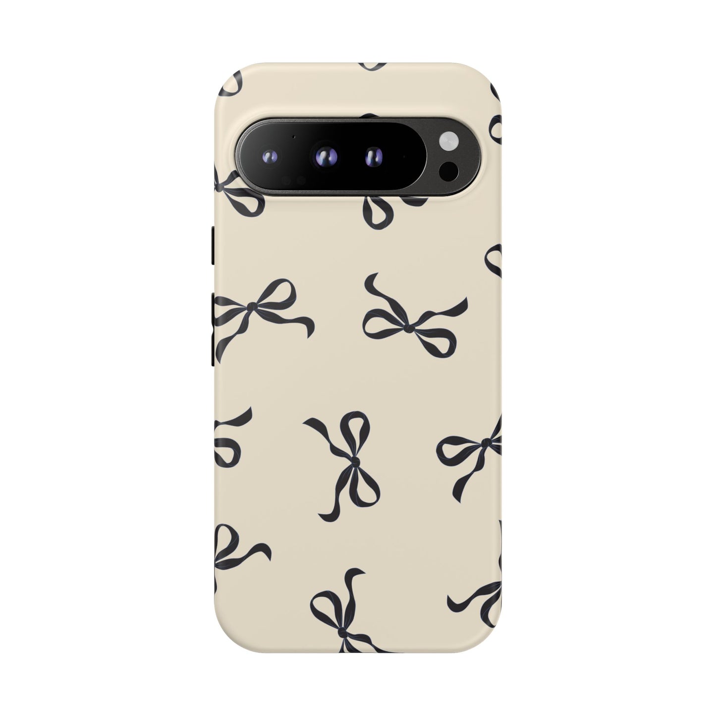 Beige and Black Bow Phone Case - JGUS