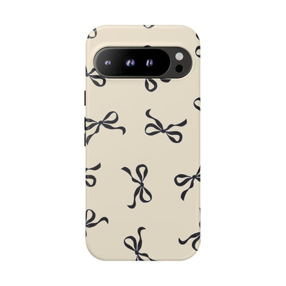 Beige and Black Bow Phone Case - JGUS