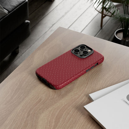 Burgundy  & White Dots Case - JGUS