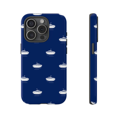 Blue Boat Phone Case – Calm Ocean Pattern for iPhone & Samsung, Durable & Stylish Protection - JGUS