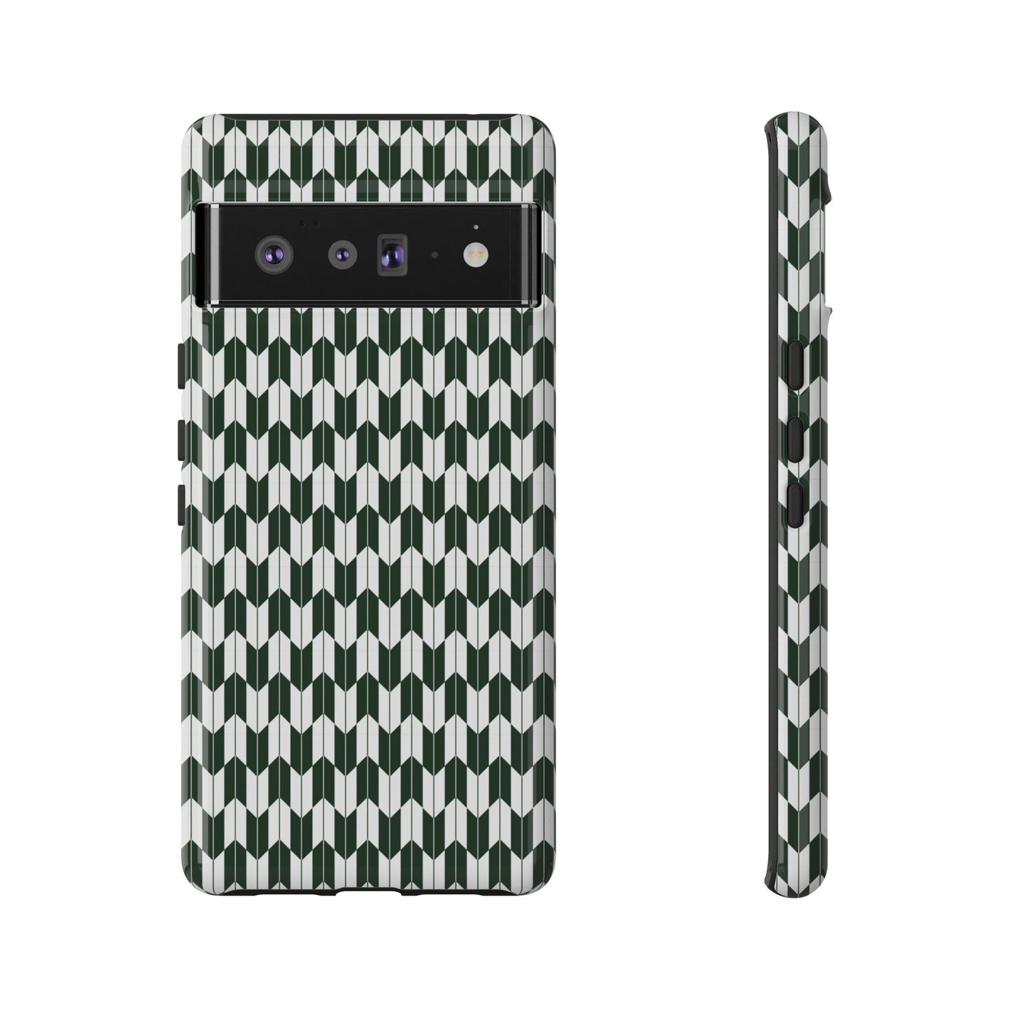 Green Harmony Geometric Phone Case – Durable, Slim, and MagSafe Compatible - JGUS