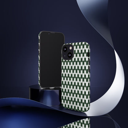 Green Harmony Geometric Phone Case – Durable, Slim, and MagSafe Compatible - JGUS