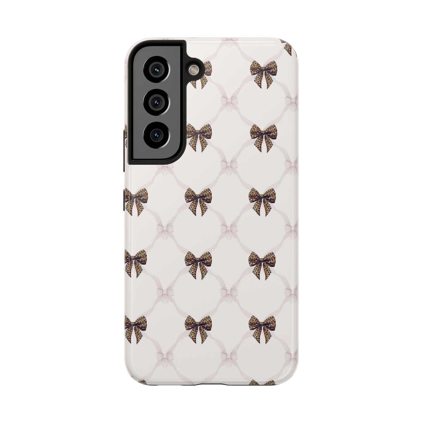 Chic Bow Pattern Phone Case | Elegant Clear Protective Case | Stylish iPhone & Samsung Cover