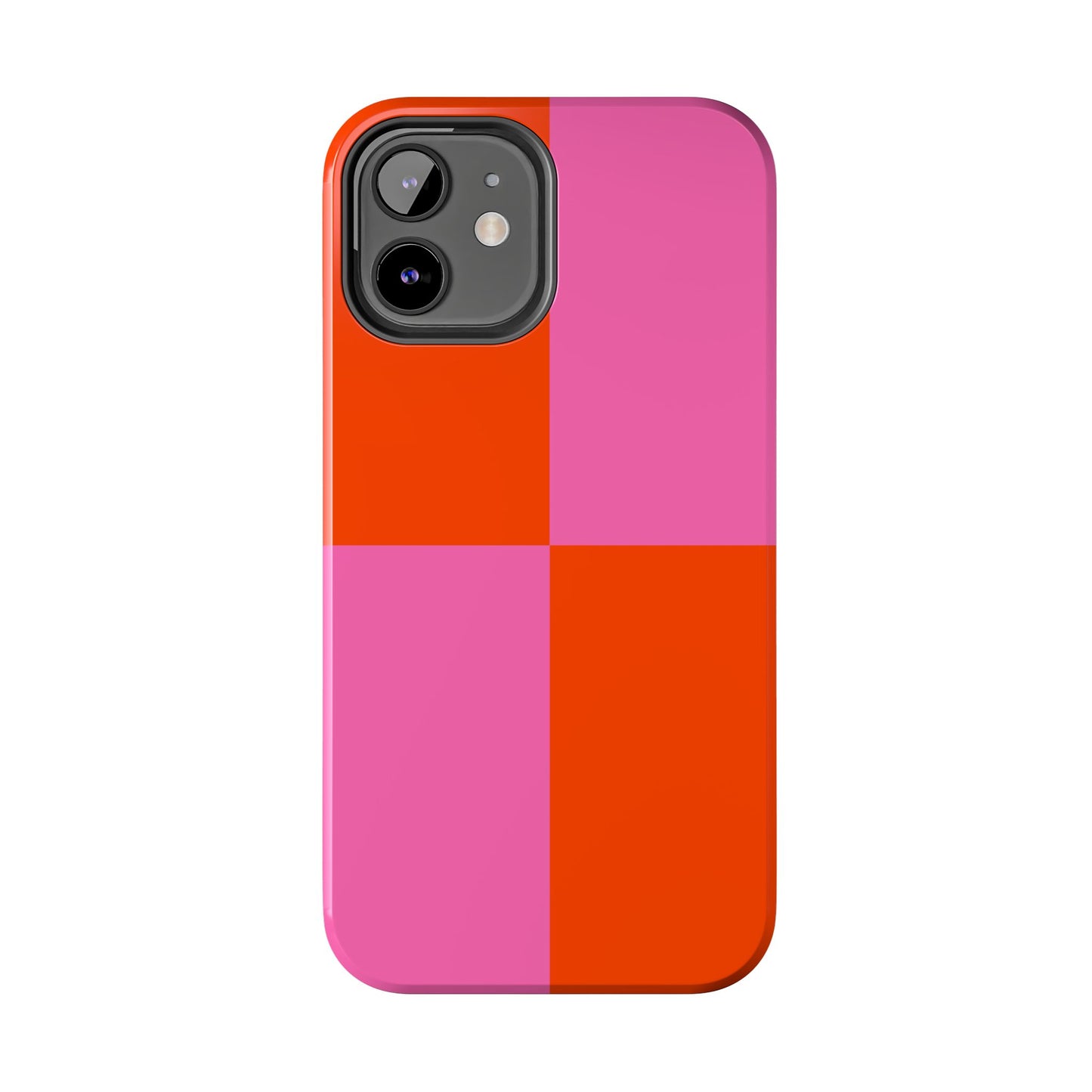 Plaid Sunset Orange & Pink Phone Case