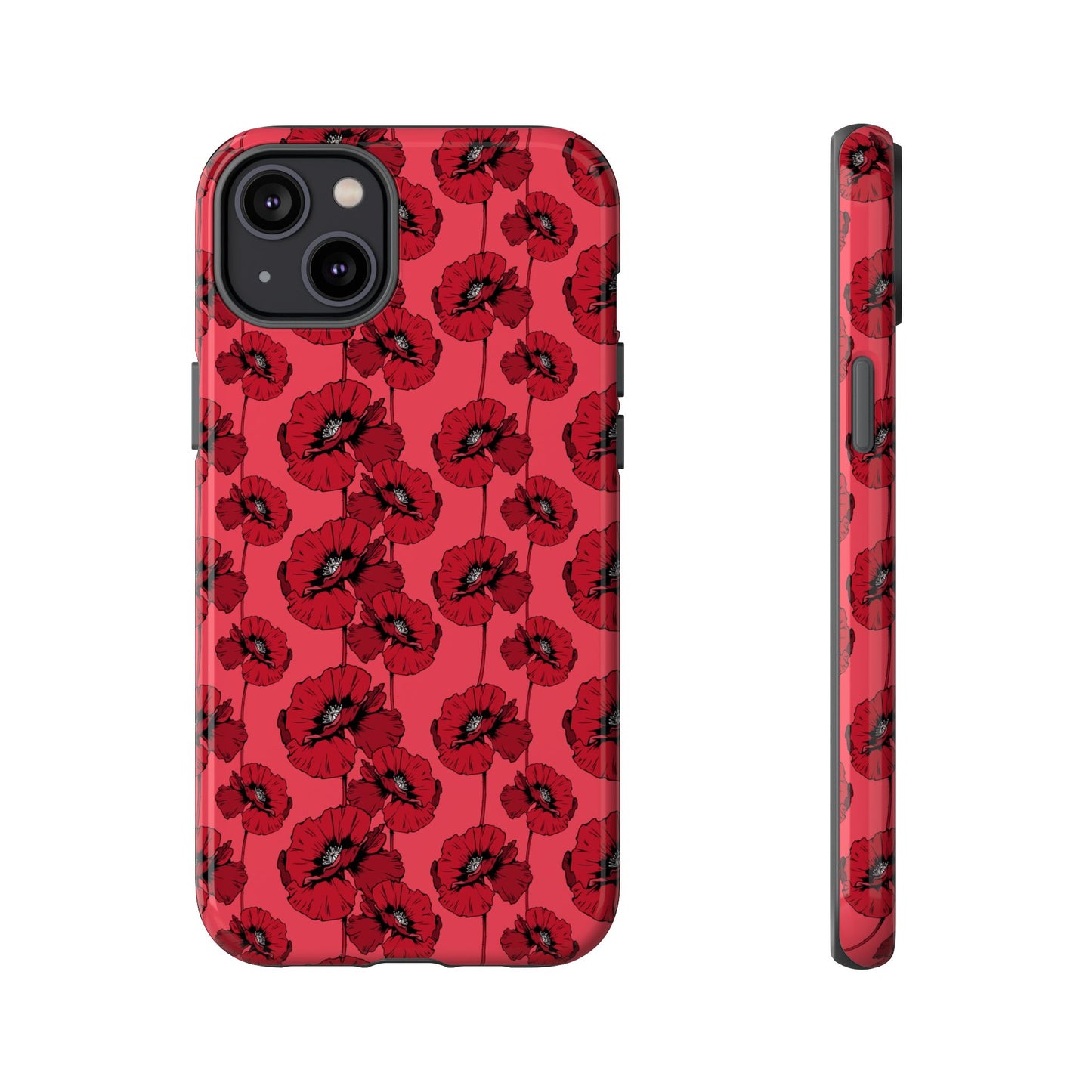 Red Poppy Phone Case for iPhone, Samsung & Google Pixel – Bold Floral Statement Aesthetic - JGUS