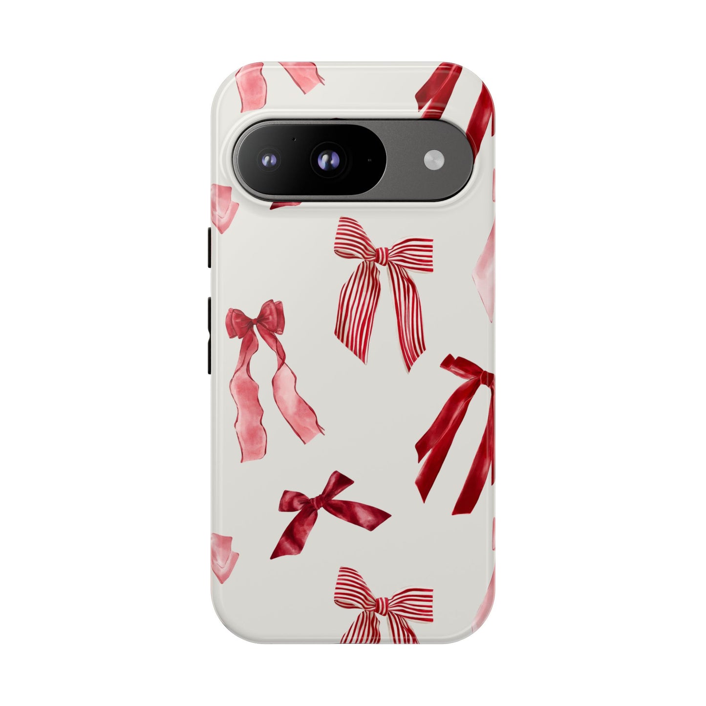 Burgundy Chic Bow Design Phone Case - JGUS