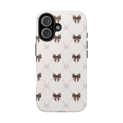 Chic Bow Pattern Phone Case | Elegant Clear Protective Case | Stylish iPhone & Samsung Cover