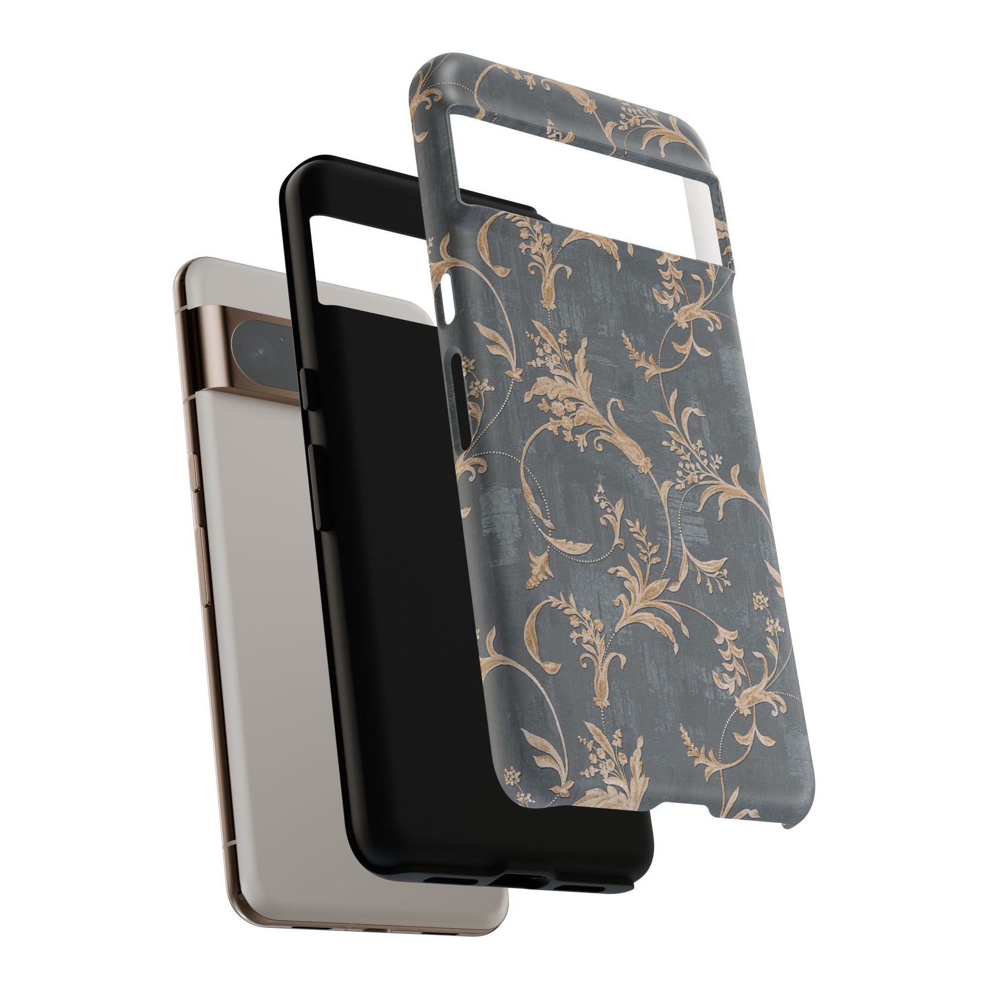Old-Fashioned Flower Phone Case – Aesthetic Protective Cover for iPhone & Samsung - JGUS
