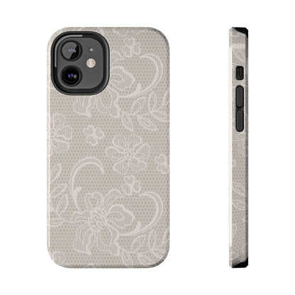 Vintage Floral Lace Phone Case – Aesthetic Protective Cover for iPhone & Samsung