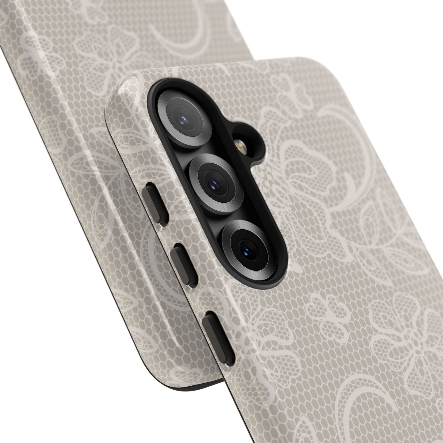 Lace Phone Case for iPhone Samsung Pixel – Cream Floral Elegant Aesthetic - JGUS