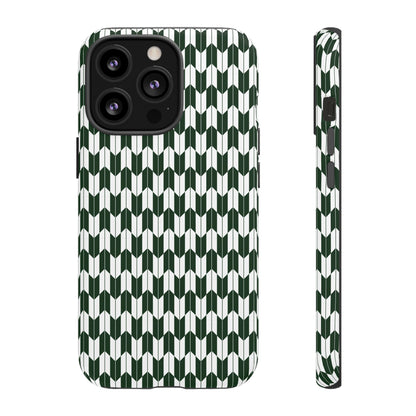 Green Harmony Geometric Phone Case – Durable, Slim, and MagSafe Compatible - JGUS