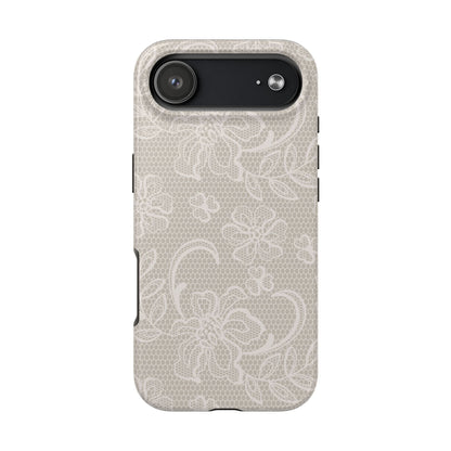 Vintage Floral Lace Phone Case – Aesthetic Protective Cover for iPhone & Samsung