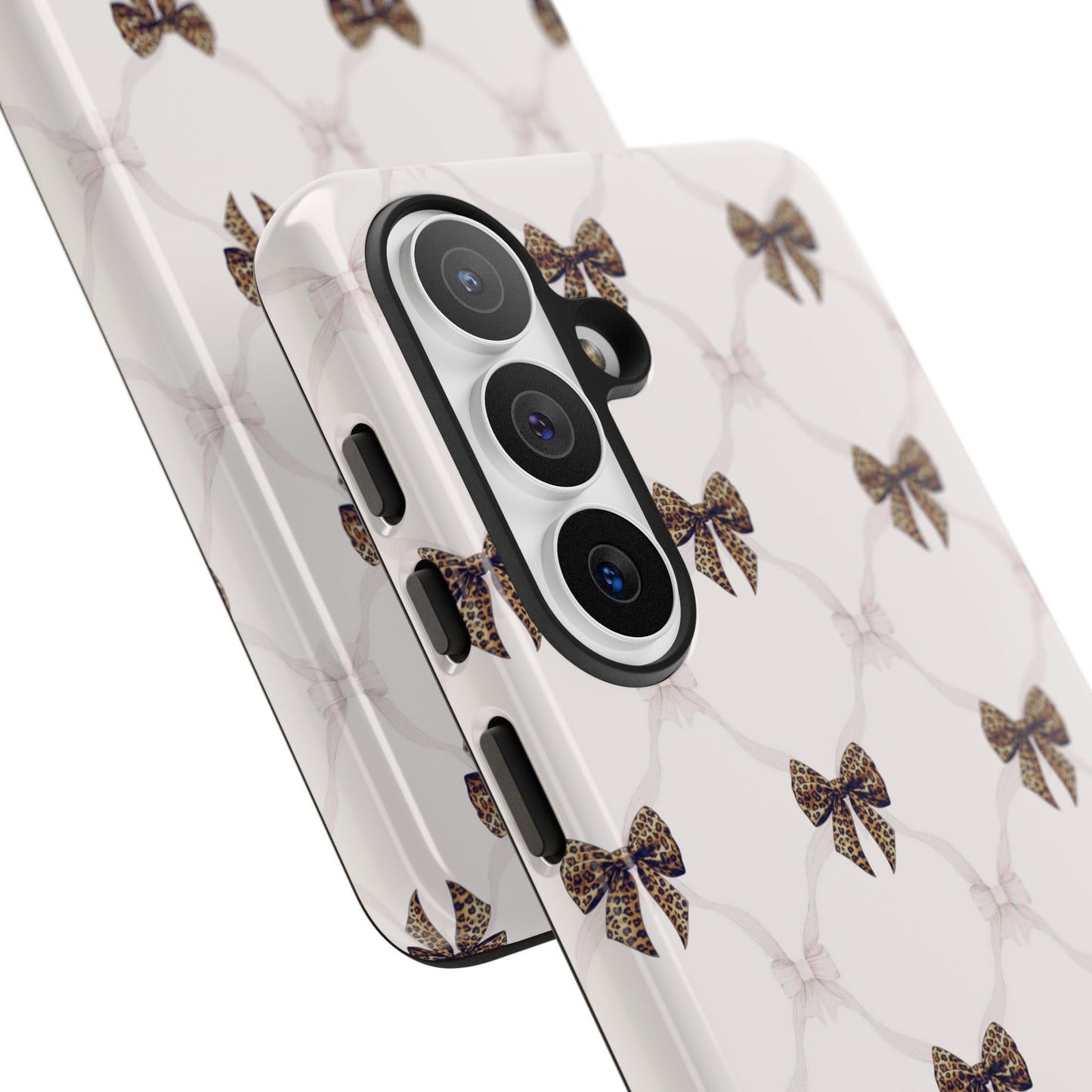 Chic Bow Pattern Phone Case | Elegant Clear Protective Case | Stylish iPhone & Samsung Cover - JGUS