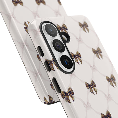 Chic Bow Pattern Phone Case | Elegant Clear Protective Case | Stylish iPhone & Samsung Cover - JGUS