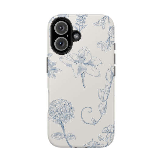 Jasmine Sketch Phone Case – Artistic Design, Slim, Durable & MagSafe Compatible