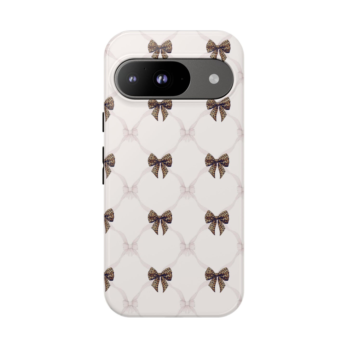 Chic Bow Pattern Phone Case | Elegant Clear Protective Case | Stylish iPhone & Samsung Cover - JGUS