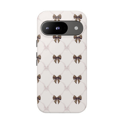 Chic Bow Pattern Phone Case | Elegant Clear Protective Case | Stylish iPhone & Samsung Cover - JGUS