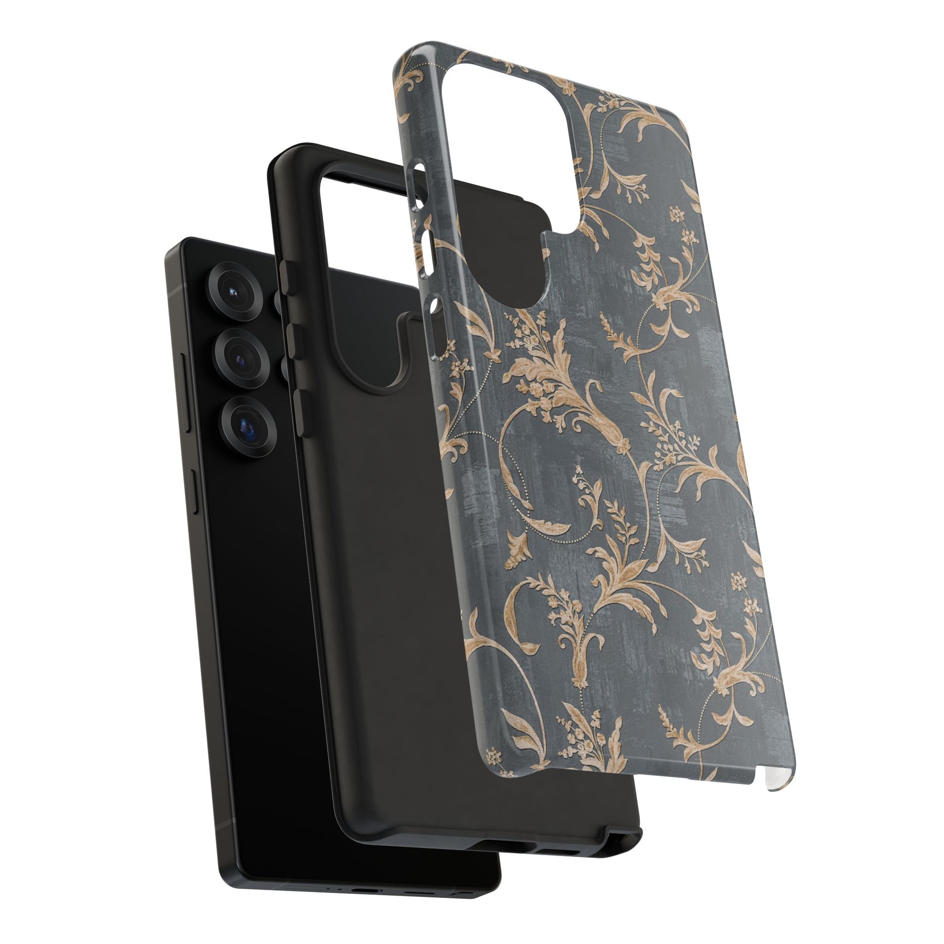 Old-Fashioned Flower Phone Case – Aesthetic Protective Cover for iPhone & Samsung - JGUS
